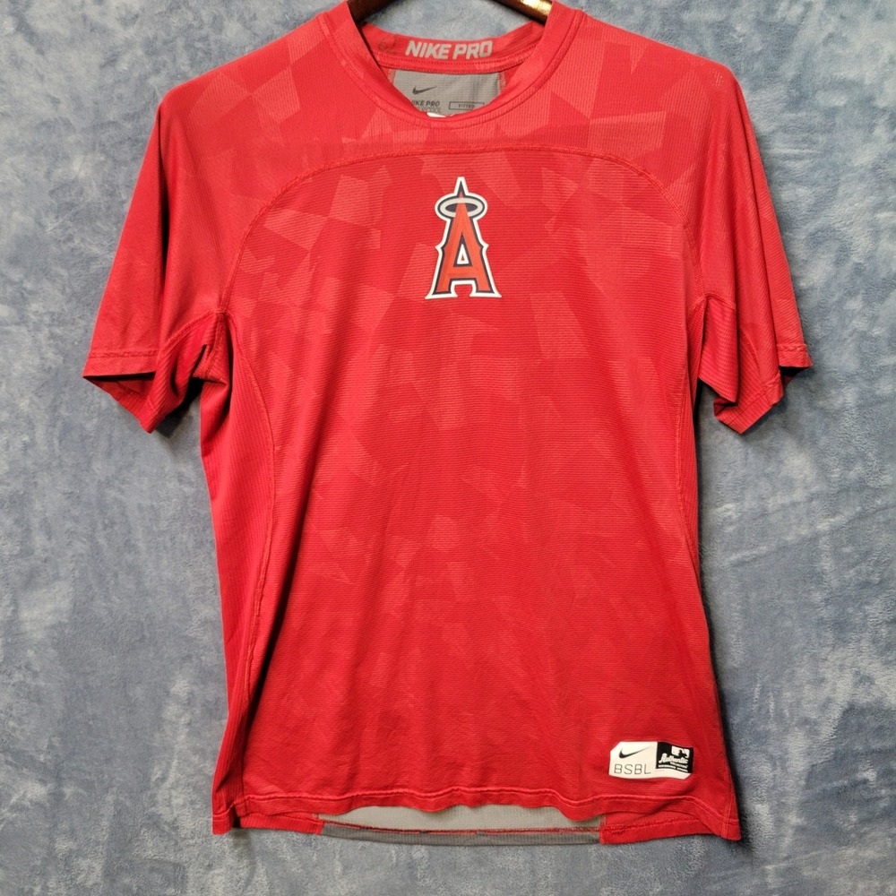 Nike Pro Hypercool Los Angeles Angels MLB Fitted‎ T-Shirt Mens XL Baseball
